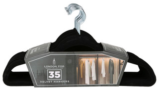Thumbnail 1: London Fog 35 Pk Velvet Hangers Set 