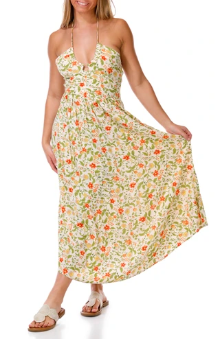 Thumbnail 1: BILLABONG Juniors Sleeveless Woven Halter Dress 