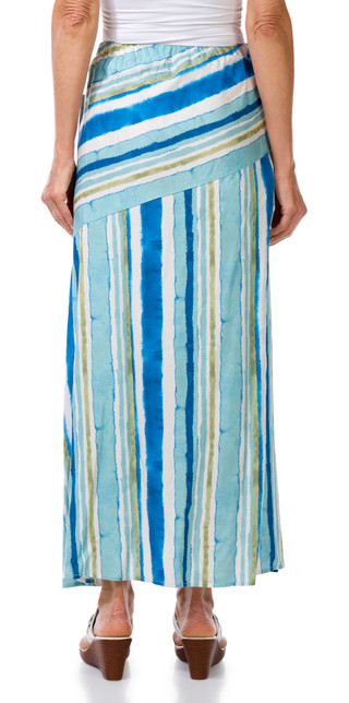 Thumbnail 2: CITY BLUES Women's Spliced Print Maxi Skirt 