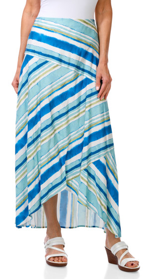 Thumbnail 1: CITY BLUES Women's Spliced Print Maxi Skirt 
