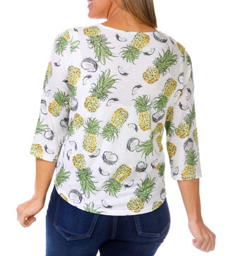 Thumbnail 3: Onque Women's Pineapple Print Top  