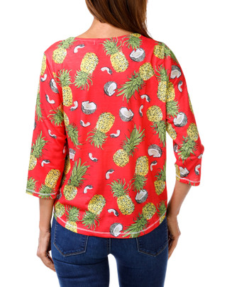 Thumbnail 4: Onque Women's Pineapple Print Top  