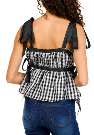 Thumbnail 2: Liberty Love Juniors Gingham Print Top 