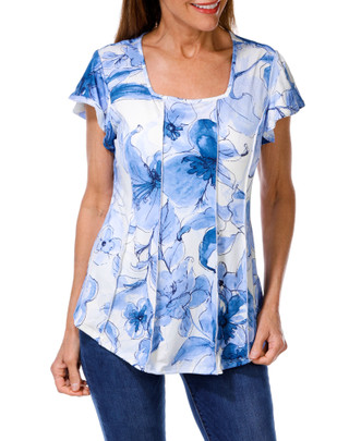 Thumbnail 1: AVA AND GRACE Women's Floral Print Top  