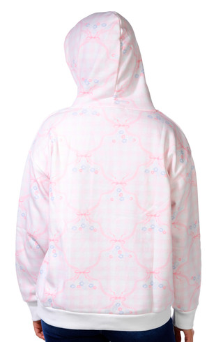 Thumbnail 3: VINTAGE HAVANA Juniors Gingham Bow Hoodie 