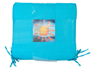 Thumbnail 1: SECONDARY Solid Teal 2‑Pack Filled Chair Pads  