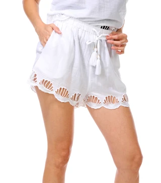 Thumbnail 5: Dotti Women's 2 Pc Cotton Slub Shorts Coverup Set 