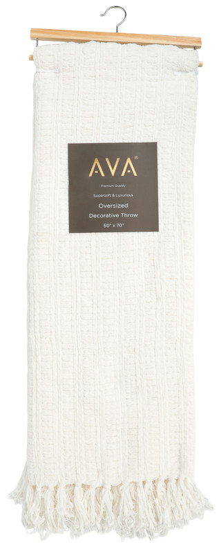 Thumbnail 1: AVA Oversized Chenille Decorative Throw 
