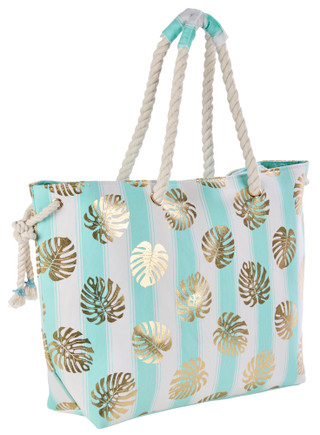 Thumbnail 4: Sun N' Sand 21 in Palm Print Shoulder Tote Bag 