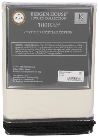 Thumbnail 3: Bergen House 1000 Thread Count Egyptian Cotton Pillowcases 