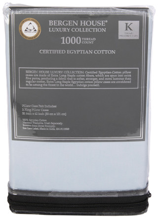 Thumbnail 3: Bergen House 1000 Thread Count Egyptian Cotton Pillowcases 