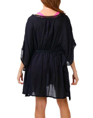 Thumbnail 2: Raviya Women's Short Sleeve Lace Trim Coverup Dress 