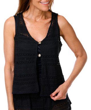Thumbnail 4: Miken Women's 2 Pc Open Crochet Swimsuit Cover Up Set 