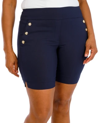 Thumbnail 1: Counterparts Women's Petite Gold Button Shorts 