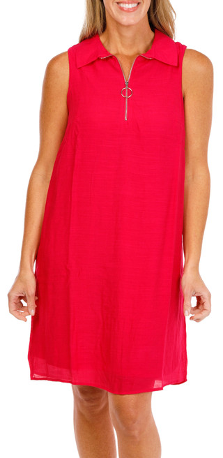Thumbnail 1: Zac & Rachel Women's Quarter Zip Swing Dress 