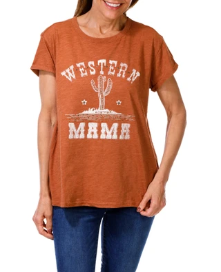 Thumbnail 1: Sable Sky Women's Western Mama Studded Tee 