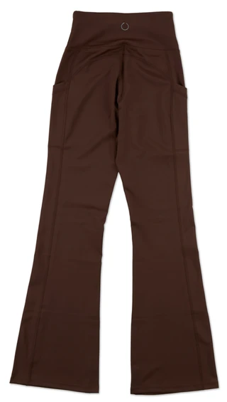 Thumbnail 2: DOWNTOWN MOTION Juniors Active Solid 2 Pocket Flare Leg Pants 