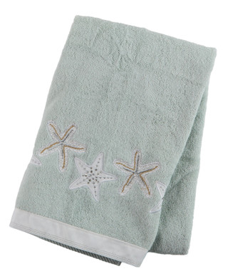 Thumbnail 1: AVANTI Embroidered Sequin Sea Shell Bath Towel 