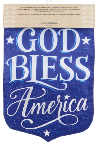 Thumbnail 2: Creekside 12x18 God Bless America Garden Flag 