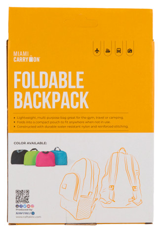 Thumbnail 2: Miami Carry On Foldable Backpack with Reflective Stripes 