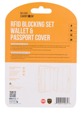 Thumbnail 2: Miami Carry On 2 Pc RFID Wallet & Passport Cover 