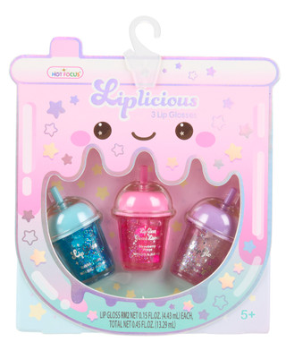Thumbnail 1: HOT FOCUS 3 Pk Assorted Liplicious Lip Glosses 