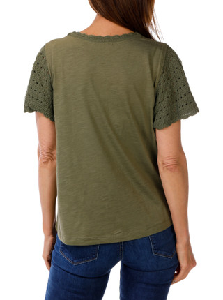 Thumbnail 4: Farmer's Market Women's Crochet Sleeve Tee 