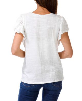 Thumbnail 2: MAX STUDIO Women's Crinkle Ruffle Sleeve Top 