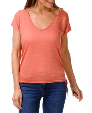 Thumbnail 1: MAX STUDIO Women's Crinkle Side Cinch Top 