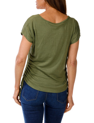 Thumbnail 2: MAX STUDIO Women's Crinkle Side Cinch Top 