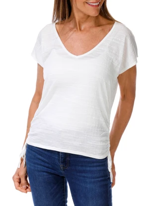 Thumbnail 1: MAX STUDIO Women's Crinkle Side Cinch Top 