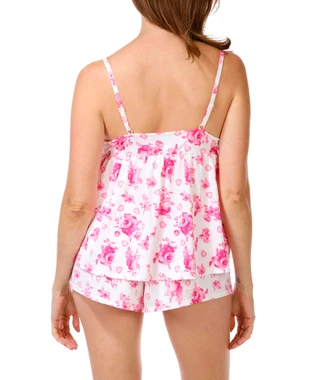 Thumbnail 2: Jessica Simpson Junior's Lace Print Cami Short Sleep Set 