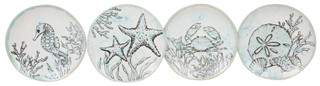 Thumbnail 2: Spectrum 4 Pk Sea Cove Island Appetizer Plates 