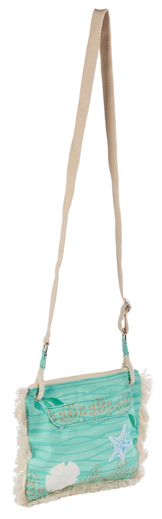 Thumbnail 4: Sun N' Sand Seashell Print Fringe Crossbody Bag 