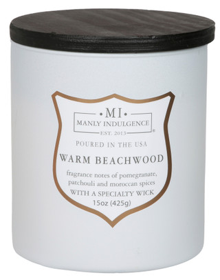 Thumbnail 2: MANLY INDULGENCE 15 oz Warm Beachwood Candle 