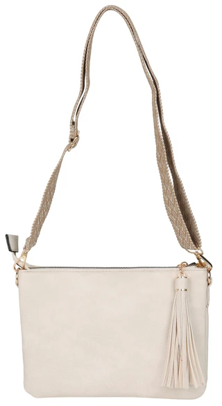 Thumbnail 1: DS Fashion 5 Compartment Crossbody Bag with Guitar Strap & Tassel 