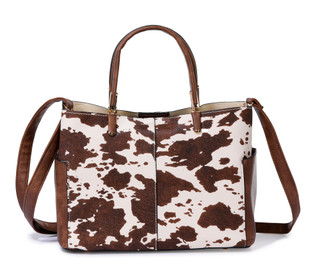 Thumbnail 1: DS Fashion Faux Leather Triple Compartment Satchel 