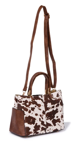 Thumbnail 2: DS Fashion Faux Leather Triple Compartment Satchel 