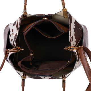 Thumbnail 3: DS Fashion Faux Leather Triple Compartment Satchel 