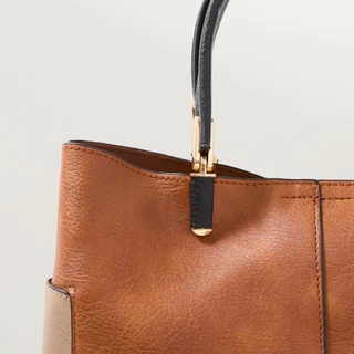 Thumbnail 3: DS Fashion Faux Leather Triple Compartment Satchel 