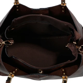 Thumbnail 3: DS Fashion Faux Leather Triple Compartment Satchel with Strap 