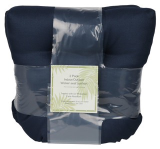 Thumbnail 1: 2 Pk Linen Indoor/Outdoor Wicker Seat Cushions 