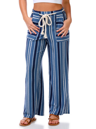 Thumbnail 1: Derek Heart Juniors Rope Tie Wide Leg Pants 