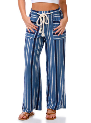 Thumbnail 1: Derek Heart Juniors Rope Tie Wide Leg Pants 