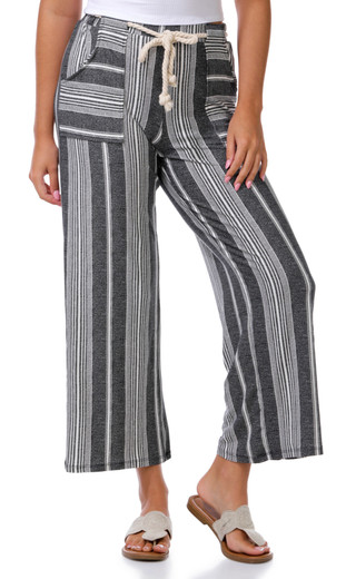 Thumbnail 1: Derek Heart Juniors Rope Tie Wide Leg Pants 