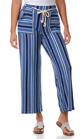 Thumbnail 1: Derek Heart Juniors Rope Tie Wide Leg Pants 