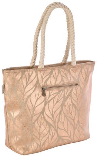 Thumbnail 4: Sun N' Sand Metallic Leaves Print Tote Bag 
