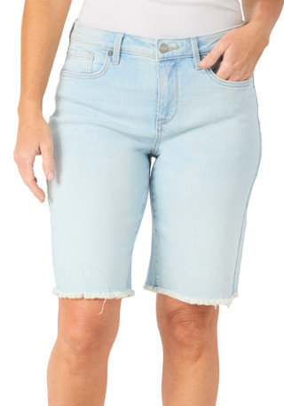 Thumbnail 1: NYDJ Women's Boyfriend Frayed Hem Shorts 