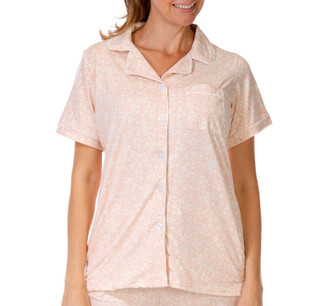 Thumbnail 2: Hunter Women's 2 Pc Floral Button Down Pajama Pants Set 