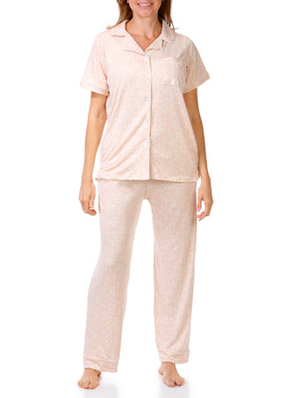 Thumbnail 1: Hunter Women's 2 Pc Floral Button Down Pajama Pants Set 